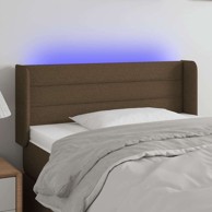 LED uzglavlje 93x16x78/88 cm od tkanine, tamno smeđa