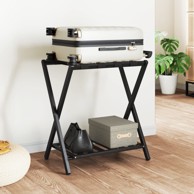 Stalak za prtljagu, 68 x 38 x 58 cm, bambus, crni