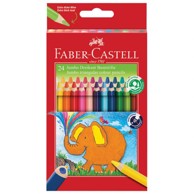 FABER-CASTELL Drvene boje 116524, JUMBO trokutaste, 24 boje, blister pakiranje