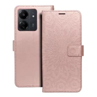 MEZZO Preklopna torbica Book Case za Xiaomi Redmi 13C / Poco C65, mandala gold pink