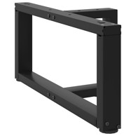 Noge stolića za kavu T-oblika 2 kom crne 60x25x(30-31) cm čelik