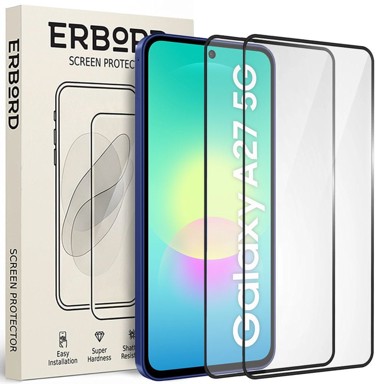 OVERBOARD Kaljeno staklo za Samsung Galaxy A27 5G, 3D, s crnim okvirom, 2 kom.