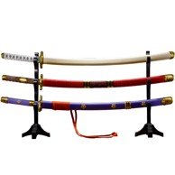 ONE PIECE Set replika mačeva Roronoa Zoro, 95 cm