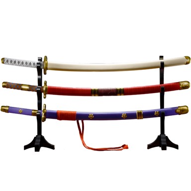 ONE PIECE Set replika mačeva Roronoa Zoro, 95 cm