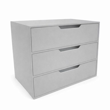 MI Organizator za stol s 3 ladice za ured ili radionicu, sivi