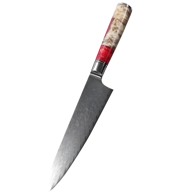 Damaskasti kuhinjski nož Ha-35095 Big Chef Kp35095, crveni