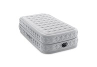 INTEX Krevet na napuhavanje Twin Supreme Air-Flow s Fiber-Tech RP - svijetlo siva, 51x99x191 cm, 136 kg