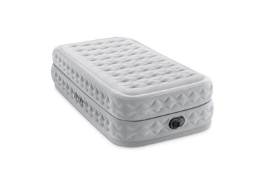 INTEX Krevet na napuhavanje Twin Supreme Air-Flow s Fiber-Tech RP - svijetlo siva, 51x99x191 cm, 136 kg