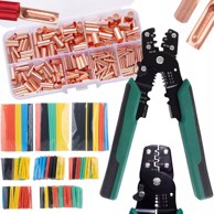 ROSFIX Set Electroset PRO 608, kliješta za prešanje, 250 klamerica GT, 328 termoskupljajućih cijevi, 0,5–6 mm²
