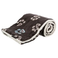 TRIXIE Deka za pse Jimmy, mekani pliš, uzorak šapica, 100x70 cm, smeđa