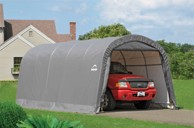 SHELTERLOGIC Garaža za auto 22,57 m² 6 x 3,7 m, siva