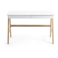 KAVE HOME Radni stol s bijelom pločom Ingo 120x60 cm