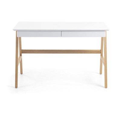 KAVE HOME Radni stol s bijelom pločom Ingo 120x60 cm