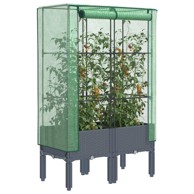 Povišena gredica s pokrovom za staklenik 80 x 40 x 140 cm