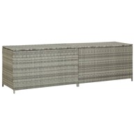 Vrtna kutija za pohranu od poliratana 200 x 50 x 60 cm siva