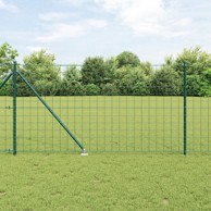 Euro ograda set od 2 čelik obložen praškom 10 x 1,0 m, zelena