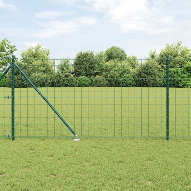 Euro ograda set od 2 čelik obložen praškom 10 x 1,0 m, zelena