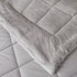 CATHERINE LANSFIELD Svijetlo sivi prošiven prekrivač od mikropliša za bračni krevet 200x220 cm Cosy Cord 