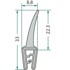 GRANIT Univerzalna brtva za kabinu 9x33 mm A1500