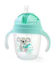 BABYONO Neprolijevajuća čaša sa slamkom, mentol