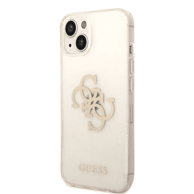 GUESS Zaštitna maska GUHCP14SPCUGL4GTR, za iPhone 14, prozirna, zlatne šljokice