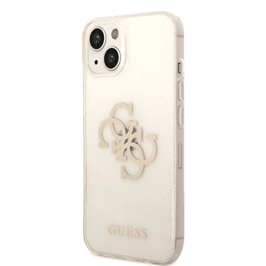 GUESS Zaštitna maska GUHCP14SPCUGL4GTR, za iPhone 14, prozirna, zlatne šljokice