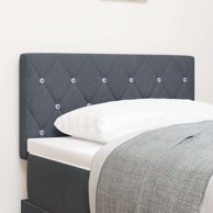 Uzglavlje za krevet s kristalnim dugmadi, 80 cm, siva