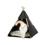 TRIXIE Šator s jastukom za mačke Cave Tipi 55x65x55 cm, sivi