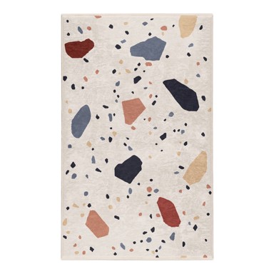 MILA HOME Krem periv tepih 80x150 cm Cracked Terrazzo