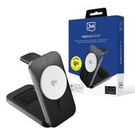 3MK Bežični punjač 3-u-1, 15 W, Qi2, MagSafe, crni