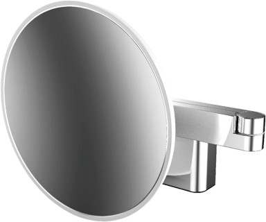 Emco evo LED brijaće i kozmetičko ogledalo, okruglo, 20,9 cm, krom, 5x povećanje