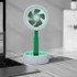 LUNIKS Sklopivi ventilator u obliku gume s lampom, zeleni