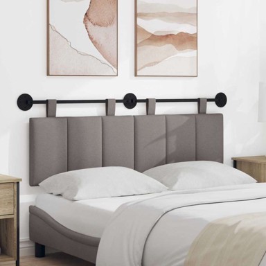 Viseće uzglavlje kreveta, tkanina, sivo-smeđe, 120 cm, bez LED