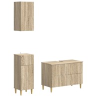 Set za kupaonicu Delft 3-dijelni, hrast sonoma