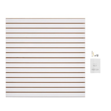 VEVOR Panel za zidne letvice 1220 x 1220 x 18 mm bijeli