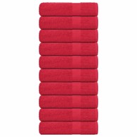 Ručnici za kupanje 10 kom crveni 100x150 cm 360 gsm 100% pamuk
