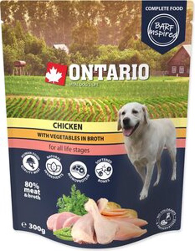 ONTARIO Dog Vrećica 300 g, piletina i povrće