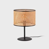 Stolna lampa Mambo Black, sjenilo ratan, fi320×213