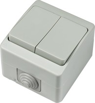 Prekidač nadžbukni sklopka serijska 10A-250V siva IP54