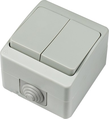 Prekidač nadžbukni sklopka serijska 10A-250V siva IP54