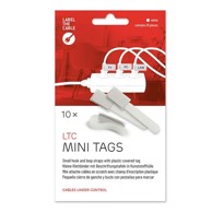 LABEL THE CABLE Mini čičak vezice, set od 10 komada, LTC 2520, bijele
