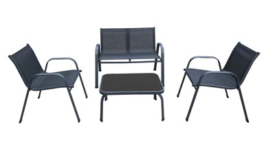 Metalna vrtna garnitura Dallas, 2+1+1