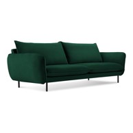 COSMOPOLITAN DESIGN Tamnozelena baršunasta sofa 200 cm Vienna, 200x92x95 cm