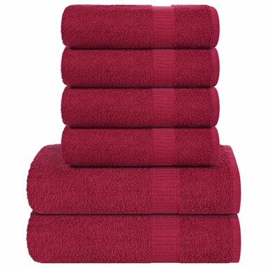 6-dijelni set ručnika bordo 360 gsm 100 % pamuk