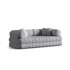 COSMOPOLITAN DESIGN Svijetlo siva sklopiva sofa od bouclé tkanine 206 cm Kemi, 206x95x70,05 cm