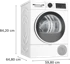 BOSCH Sušilica rublja WQG243DMBY, toplinska pumpa, bijela