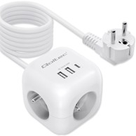 Razdjelnik napajanja 6 u 1 s USB i USB-C PD 20 W 2 m, bijeli