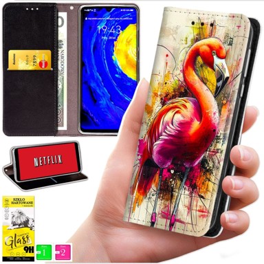 BLUEMOON Futrola tipa novčanik za Realme C75 / 14x 5G - maskica otisak + staklo 9H