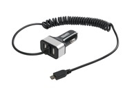 LAMPA Punjač usb slim evo 2 utora+kabel 12/24v micro usb 38963