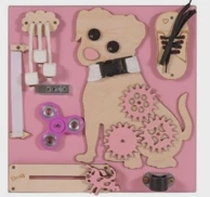 Manipulativna ploča Hugo, ružičasta